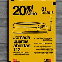 Cartel aniversario Emergencias Madrid 112. Un progetto di Design di poster  di javier de la calle hernandez - 01.12.2018