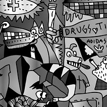 guernica 2.0. Traditional illustration project by woodcutter Manero - 12.29.2018
