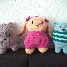 Mi Proyecto del curso: Amigurumi: tres amiguitos Ein Projekt aus dem Bereich Design von Garderoben, Handwerk, Spielzeugdesign, Webentwicklung, Modedesign, Stickerei und Nähen von Giuliana Gadea - 29.12.2018