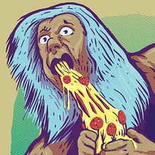 Chronos love Pizza!. Un proyecto de Cómic, Diseño de moda, Ilustración tradicional e Ilustración digital de Miguel Francisco Offidani - 30.12.2018