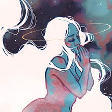 Galaxia. Een project van  Concept art,  Tekening, Ontwerp van personages, Traditionele illustratie y Digitale illustratie van Sofia Aibar - 30.12.2018