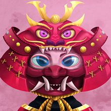 Mi Proyecto del curso: Ilustración de Samurai con Procreate. Ilustração tradicional projeto de Andrew Rendon - 31.12.2018