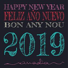 FELIZ AÑO 2019. Fine Arts, Br, ing, Identit, Calligraph, Creativit, Art Direction, Poster Design, Logo Design, Editorial Design, Graphic Design, Naming, T, and pograph project by Anadia Mil - 12.31.2018