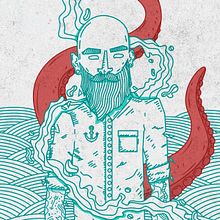 Océano . Un projet de Illustration traditionnelle et Illustration vectorielle de Jorge Fernandez Flores - 19.12.2018