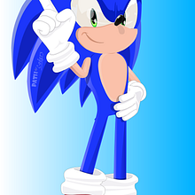 Dibujo vectorial de sonic. Projekt z dziedziny  R, sunek, Grafika wektorowa, Gr i komputerowe użytkownika Joshua Zurita Viera - 10.11.2018