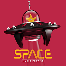 Space Music Fest '19 3D. Een project van Animatie, 3D-animatie, Karakteranimatie,  Beeldende kunst,  Art direction, Posterontwerp y Grafisch ontwerp van Fernando Mora - 02.01.2019