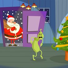 Papa Noel & Grinch. Un proyecto de Animación, Animación 2D, Animación de personajes, Bellas Artes, Dibujo, Diseño de personajes e Ilustración tradicional de Miguel Camacho Gordaliza - 02.01.2019