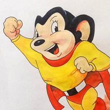 Mighty mouse - Super ratón. Projekt z dziedziny  Malarstwo i Malowanie akwarelą użytkownika Vanesa Vilaseca - 03.01.2019