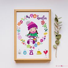 MINI NOELIA lámina new born. Traditional illustration project by MªAngeles de la Rosa González - 01.04.2019