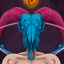 Baphomet. Un progetto di Illustrazione tradizionale e Illustrazione digitale di Giovany Ramirez - 20.12.2018
