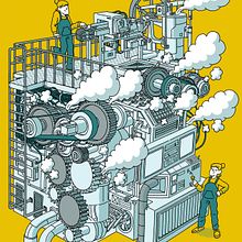 El País Semanal: La era del bitcoin y la tecnología ‘blockchain’. Projekt z dziedziny Trad, c i jna ilustracja użytkownika edmonestudio - 18.12.2018