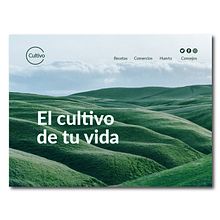 Cultivo - web. Animation, Br, ing, Identit, Creativit, Web Development, Design, Graphic Design, Interactive Design, Web Design, and UX / UI project by Andrea Teruel - 01.08.2019