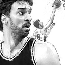 Gasol. Traditional illustration, and Digital Illustration project by Kike Lucas Abreu - 01.09.2019