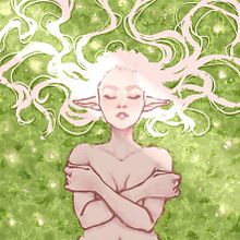 Elfa. Un proyecto de Ilustración tradicional, Diseño de personajes, Dibujo, Ilustración digital y Concept Art de Sofia Aibar - 09.01.2019
