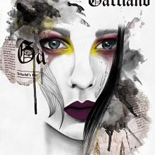 John Galliano. Drawing, Pencil Drawing, Artistic Drawing, Fashion Design, Traditional illustration, and Digital Illustration project by elisabet navarro martínez - 03.10.2016