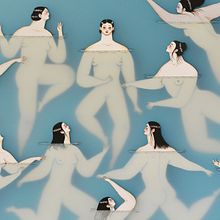 Japanese swimmers. Un projet de Beaux Arts et Illustration traditionnelle de Sonia Alins Miguel - 11.01.2019