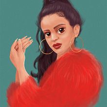 Rosalía - Malamente. Realistic Drawing, Character Design, Traditional illustration, and Digital Illustration project by Antonio Ufarte - 01.12.2019