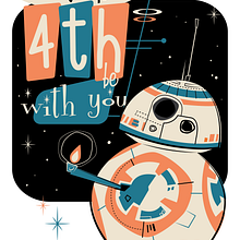bb8 retro Ein Projekt aus dem Bereich Kreativität, Design von Figuren, Traditionelle Illustration und Digitale Illustration von Barhlo - 04.05.2017