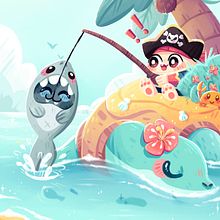 Promo: Sailor Cats. Un progetto di Illustrazione tradizionale, Illustrazione digitale e Videogiochi di Paula González - 19.09.2018