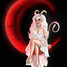 Demon White. Digital Illustration project by Karen Tatiana Gonzalez Galindo - 01.14.2019