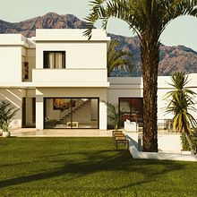 Visualization of villa in Benalmádena, Málaga. Un proyecto de 3D, Arquitectura, Arquitectura interior y Diseño de interiores de Marta Arteaga - 11.12.2018
