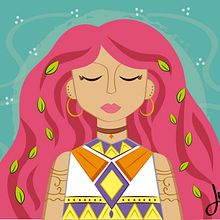 Chica rosa. Traditional illustration project by Juliana Ayala Molina - 01.15.2019
