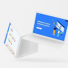 Fortask - Project management. Traditional illustration, and UX / UI project by Px8 Digital Studio - 01.18.2019