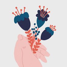 Flores & manos . Ilustrasi tradisional & Ilustrasi Digital proyek oleh Sabina Alcaraz - 01.18.2019