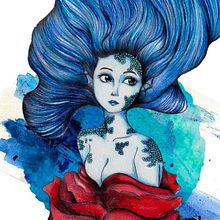 Sirena. Traditional illustration project by Laura Orcera Perez - 01.18.2019