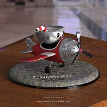 Cuphead fan-art. Un proyecto de Escultura, Diseño de juguetes, Diseño de personajes 3D e Ilustración vectorial de Dobleu Amet - 19.01.2019