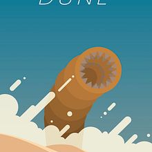 Dune Book Cover. Un proyecto de Diseño de carteles, Diseño gráfico, Ilustración digital e Ilustración vectorial de Daniel Diaz Estrada - 21.01.2019