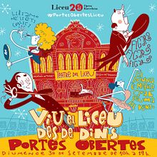 Liceu de Barcelona."Viu el Liceu des de Dins" (Vive el Liceo desde dentro) . Un progetto di Design di poster  e Illustrazione tradizionale di Juanma García Escobar - 22.01.2019