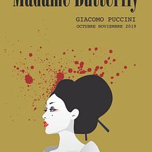 Cartel publicitario Madama Butterfly. Un progetto di Design di poster  di javier de la calle hernandez - 22.01.2019