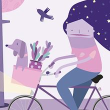 Zaragoza, la ciudad de las bicis. Street Art, Traditional illustration, Digital Illustration, and Vector Illustration project by Beatriz Entralgo - 04.23.2017