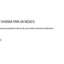 02.VIVIENDA PARA UN MÚSICO. Projekt z dziedziny Projektowanie wnętrz użytkownika David Borjas Moreno - 23.01.2019