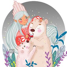 Fan art: Niña y osos. Un progetto di Illustrazione tradizionale di Lidia Terol - 26.01.2019
