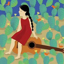 Niña del canto Violeta . % Joanna Canas Verdes tarafından hazırlanan Geleneksel illüstras, on, Dijital İllüstras, Ve on projesi - 09.26.2016