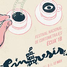 CINÉRESIS Festival Ein Projekt aus dem Bereich Kalligrafie, Zeichnung, Plakatdesign, Grafikdesign, Traditionelle Illustration und Digitale Illustration von Rubén Jiménez "EL RUBENCIO" - 17.02.2019