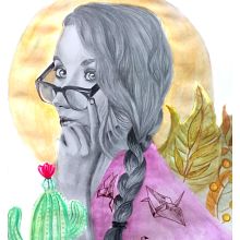 Self-Portrait. Traditional illustration project by Sandra Wind - 01.28.2019