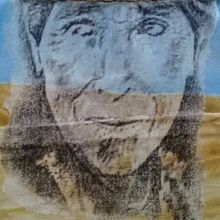 Virginia y el cambio climático -collage textil-. Un proyecto de Bellas Artes, Bordado y Collage de Laura Bello - 29.01.2019