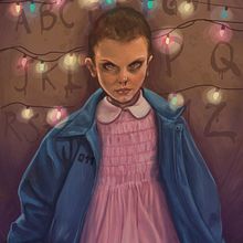 Stranger things. Drawing, Traditional illustration, and Digital Illustration project by Rebeca Castillo - 01.29.2019