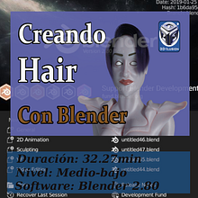 Proyecto 1 partícula de pelo con bender. Un projet de 3D , et Animation 3D de Fernando Redondo - 31.01.2019