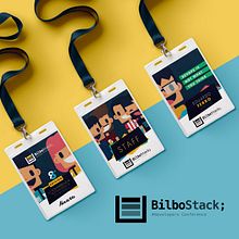 Imagen evento tecnológico Bilbostack 2019. Character Design, Graphic Design, Events, and Social Media project by Ainara García Miguel - 01.31.2019