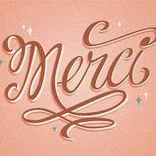 Los secretos dorados del lettering: Merci. Projekt z dziedziny T i pografia użytkownika aleja_cuartasb1530 - 31.01.2019