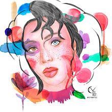 Mi Proyecto del curso: Retrato ilustrado en acuarela. Traditional illustration, and Digital Illustration project by Cynthia Ariadna Yescas Rosas - 02.01.2019