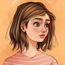 Estampa de Grethel  |  Ilustración digital con Procreate . Un proyecto de Diseño de personajes e Ilustración digital de Niabellum - 01.02.2019