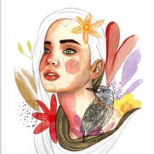 Mi Proyecto del curso: Retrato ilustrado en acuarela. Traditional illustration project by Meritxell Comajuncosas - 02.02.2019