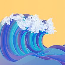 The Great Wave . 3D, Desain Grafis, Dan pemodelan 3D proyek oleh veropallardo - 01.15.2018