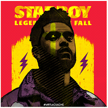 The Weeknd "Starboy". Een project van  Creativiteit,  Tekening,  Ontwerp, Posterontwerp, Grafisch ontwerp, Traditionele illustratie, Digitale illustratie, Digitale marketing y  Reclame van Francisco J. Eizaguirre - 07.01.2019