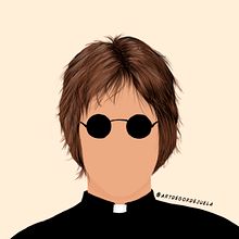 John Lennon. Un proyecto de Dibujo, Dibujo artístico, Dibujo de Retrato, Ilustración tradicional, Ilustración digital e Ilustración vectorial de Aitor Ruiz de Gordejuela Ruiz - 04.02.2019